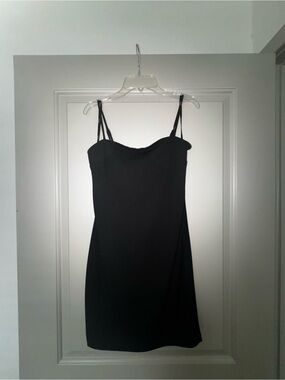 Forever 21 Black Mini Slip Dress with Spaghetti Straps